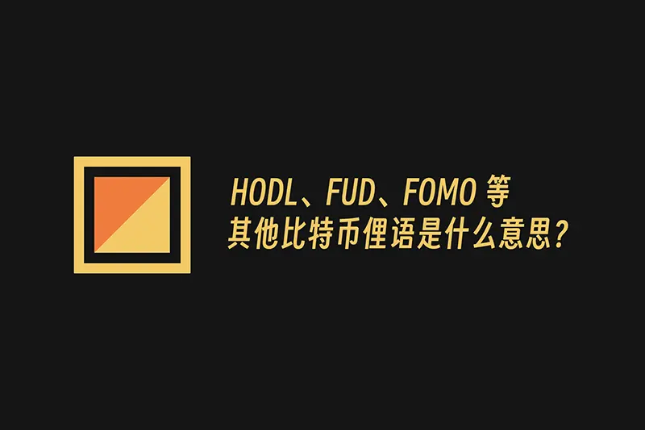 HODL、FUD、FOMO 等其他比特币俚语是什么意思？