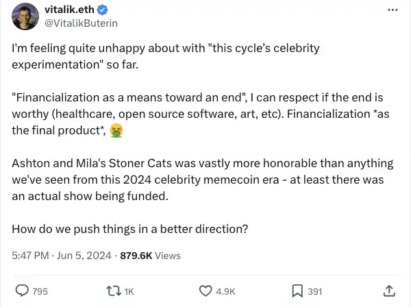 打脸Vitalik？名人币再度狂飙，MOTHER一周千倍