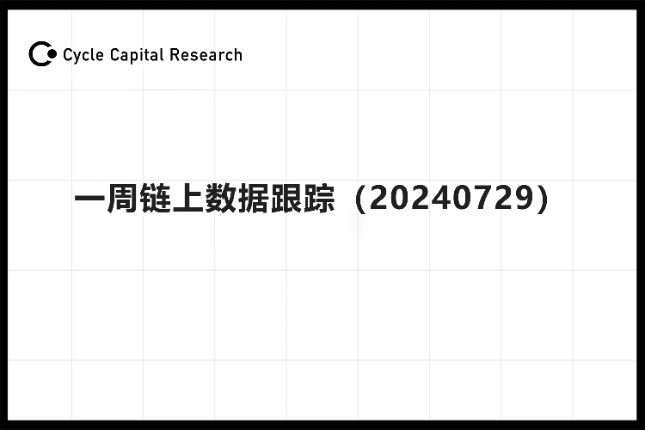 Cycle Capital：一周链上数据跟踪(20240729)