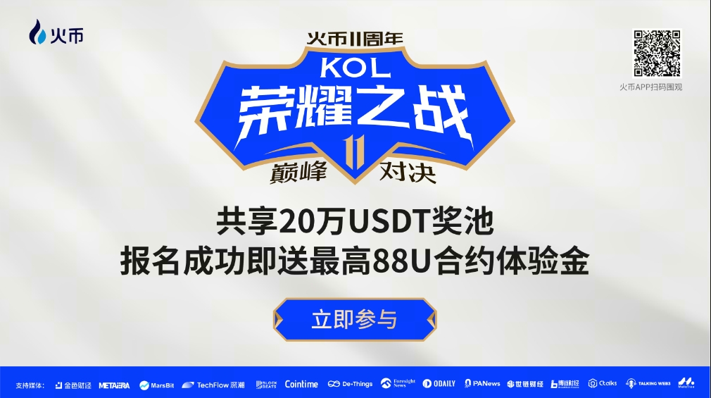火币 HTX 成立 11 周年开启 KOL 荣耀之战：回馈 20 万 USDT 寻求共赢
