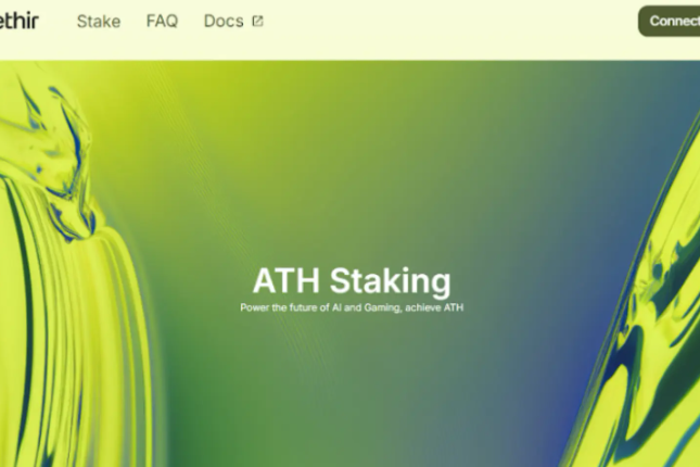 ATH质押指南：助力游戏和AI生态发展