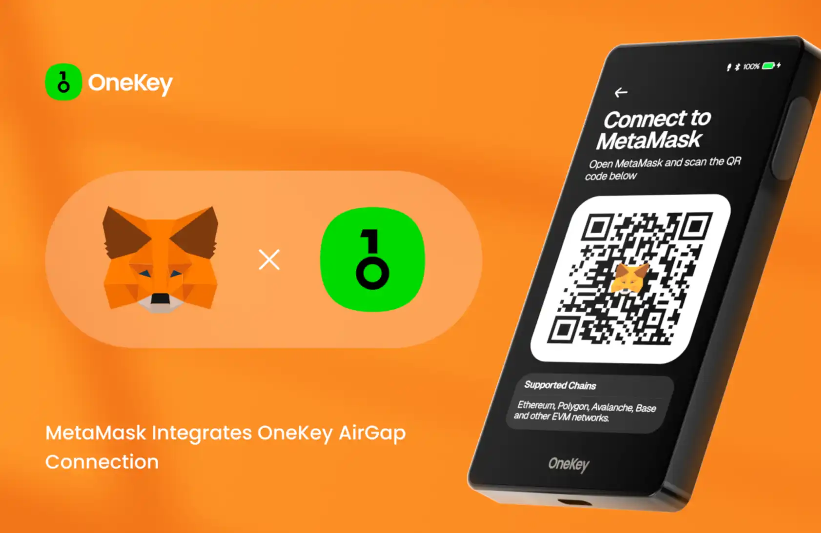 MetaMask插件最新版本支持OneKey硬件钱包隔空连接，确保用户资产安全