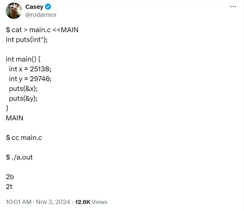 Casey发布限时解谜游戏:玩家仅用1小时就赚了1个BTC?
