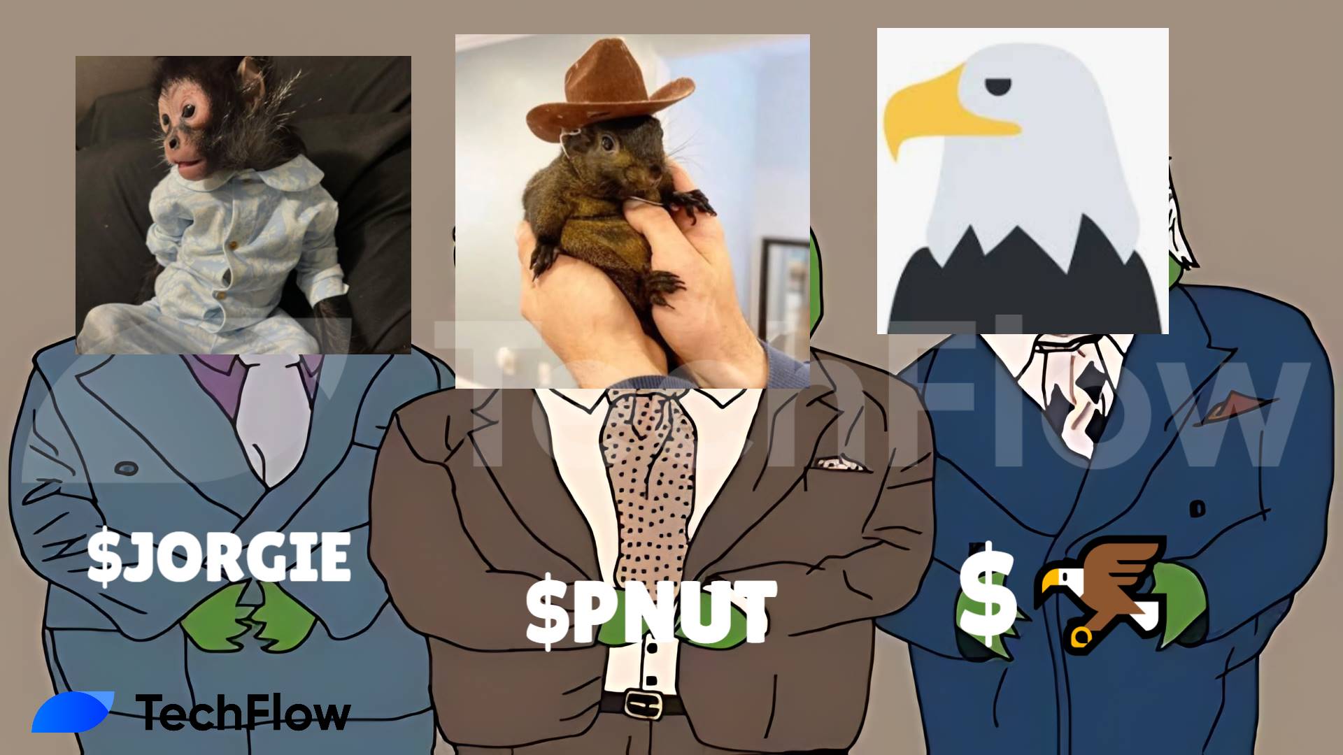 PNUT带动「动物拯救」叙事,Jorgie和老鹰成为Meme新宠