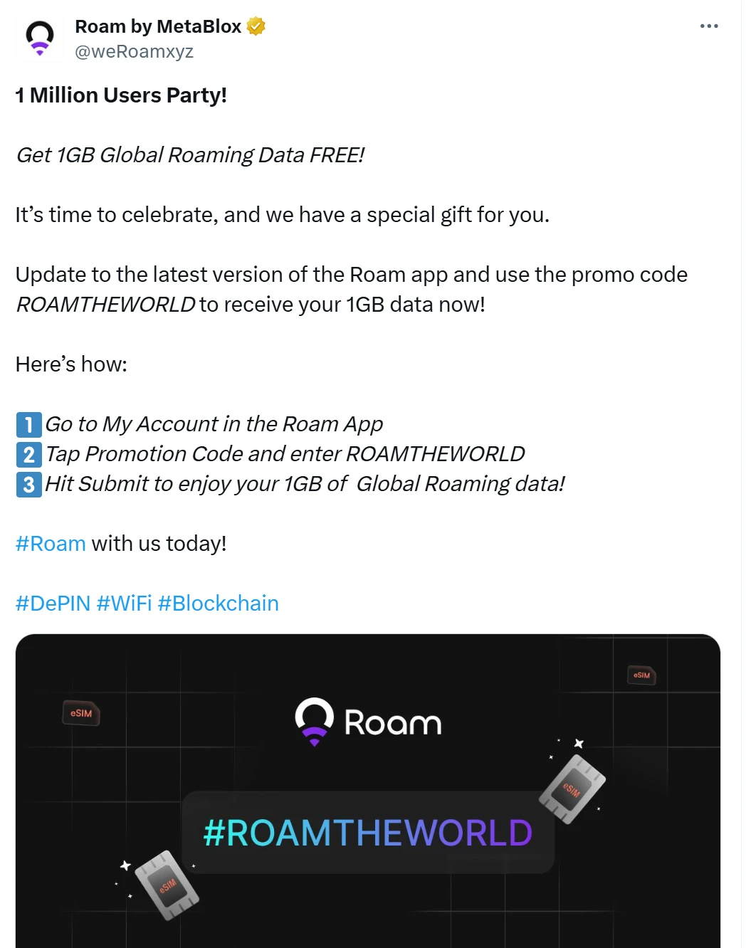 Roam用户突破百万:引领去中心化无线运营商新模式