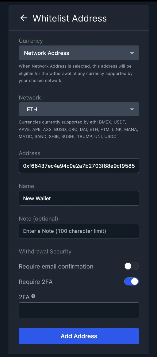 BitMEX推出全新地址簿白名单功能,提升资产提现的安全性与便利性