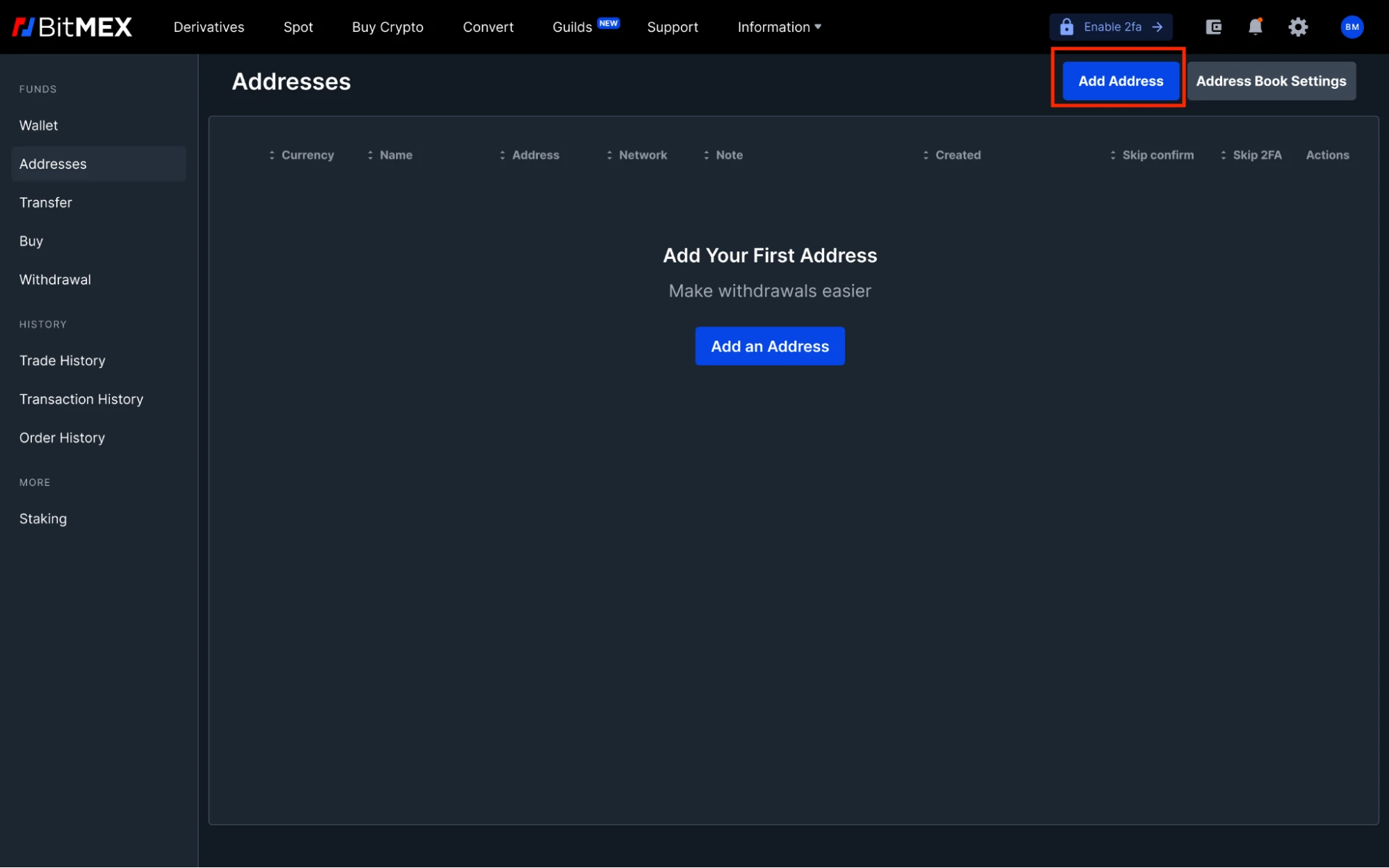BitMEX推出全新地址簿白名单功能,提升资产提现的安全性与便利性
