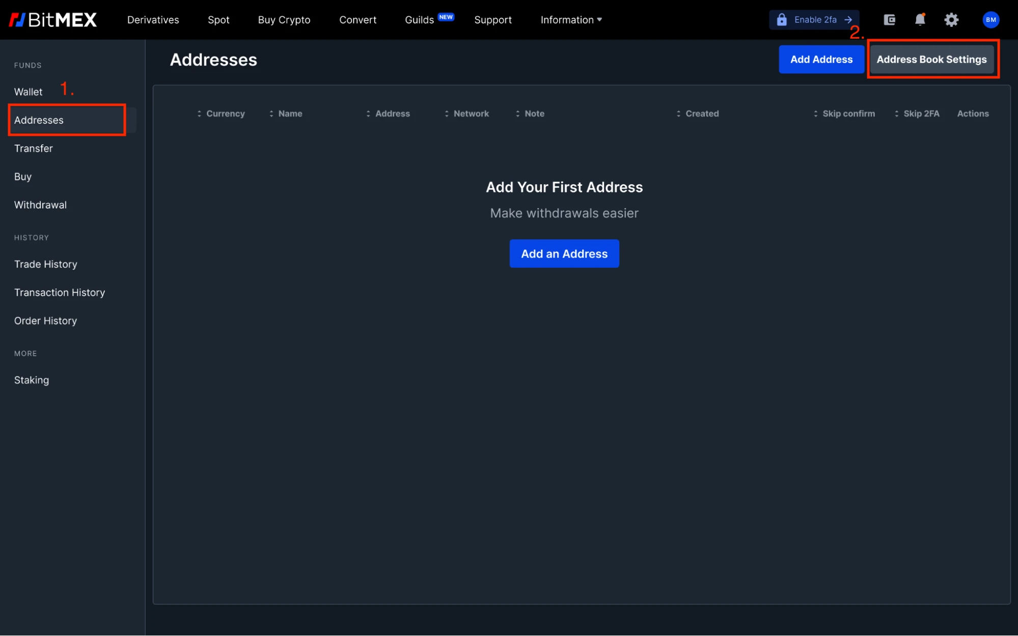 BitMEX推出全新地址簿白名单功能,提升资产提现的安全性与便利性