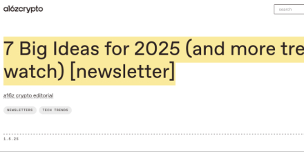 A16Z:加密货币 2025 年 7 大趋势