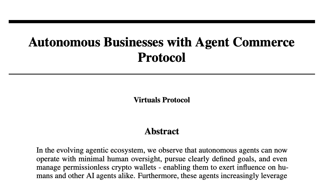 解读Virtuals新协议ACP:填补AI Agent商业化自治的空白