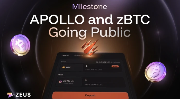 Zeus里程碑：APOLLO主网v1和zBTC发布