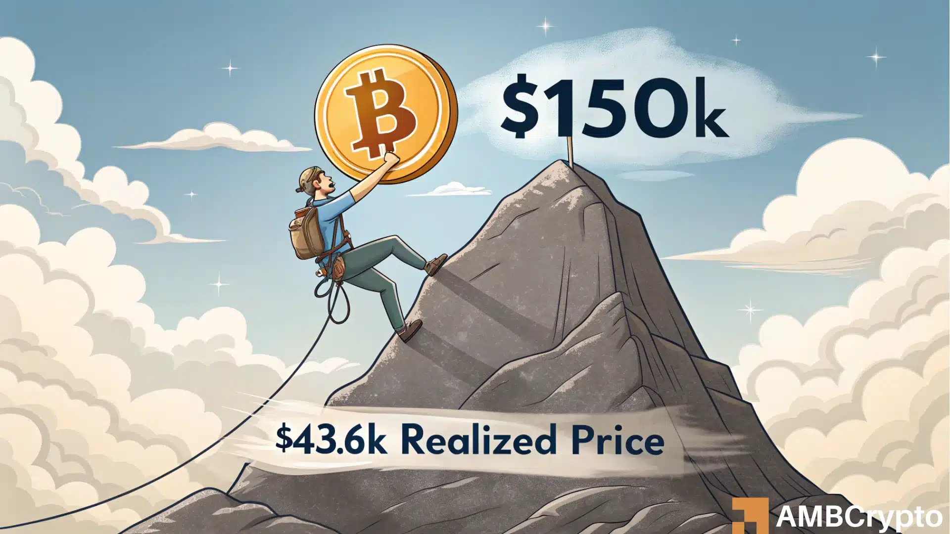 Bitcoin realized price hits $43.6K: Will $150K be BTC’s next milestone?