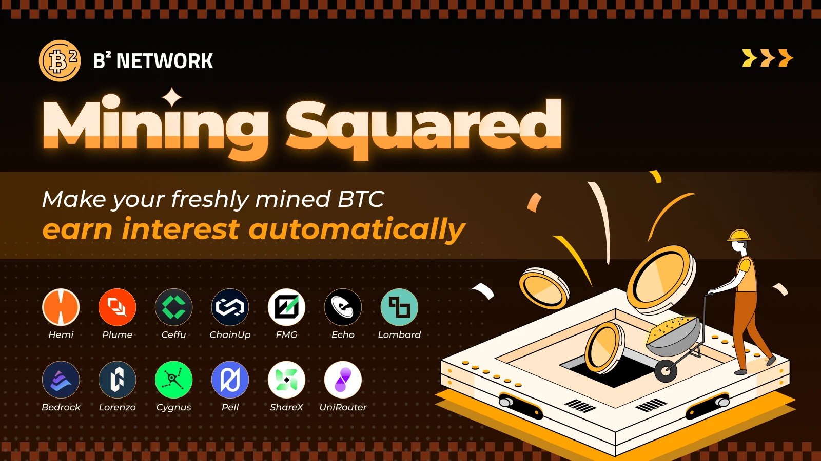 B² Network推出AI赋能BTC生息矿池Mining Squared，重塑BTCFi时代矿工收益模式