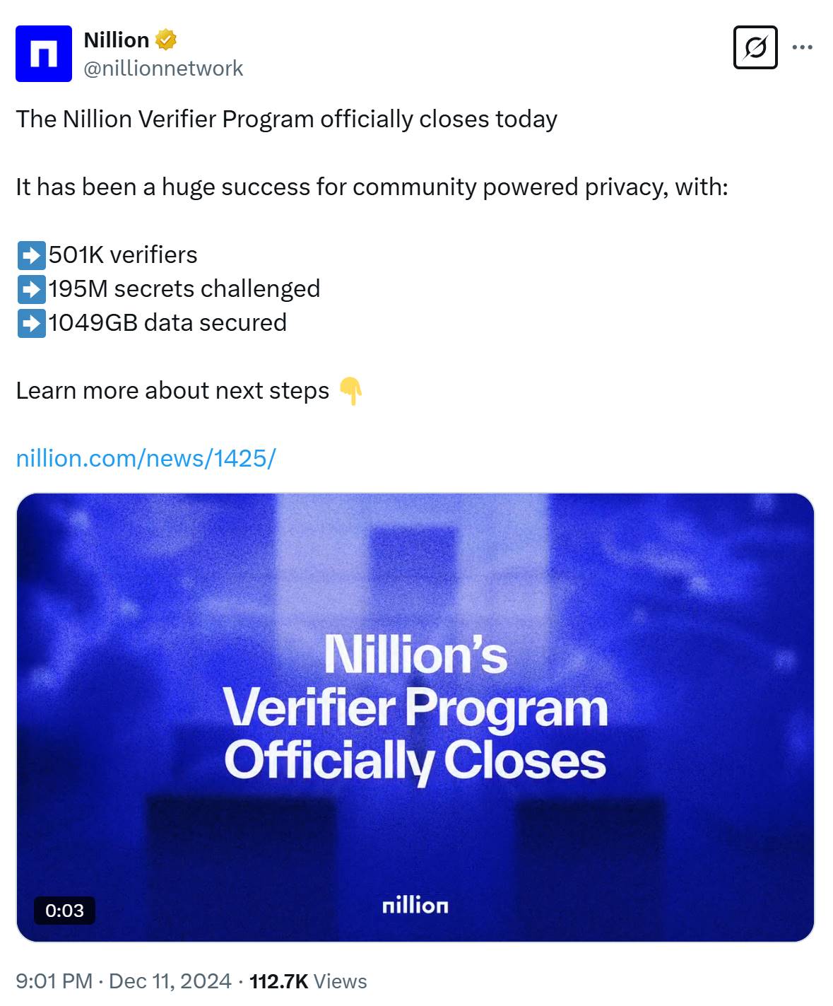 主网即将上线,斩获5000万美元融资的盲计算网络Nillion有何特别之处?