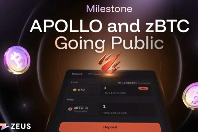 Zeus里程碑：APOLLO主网v1和zBTC发布 - Odaily星球日报