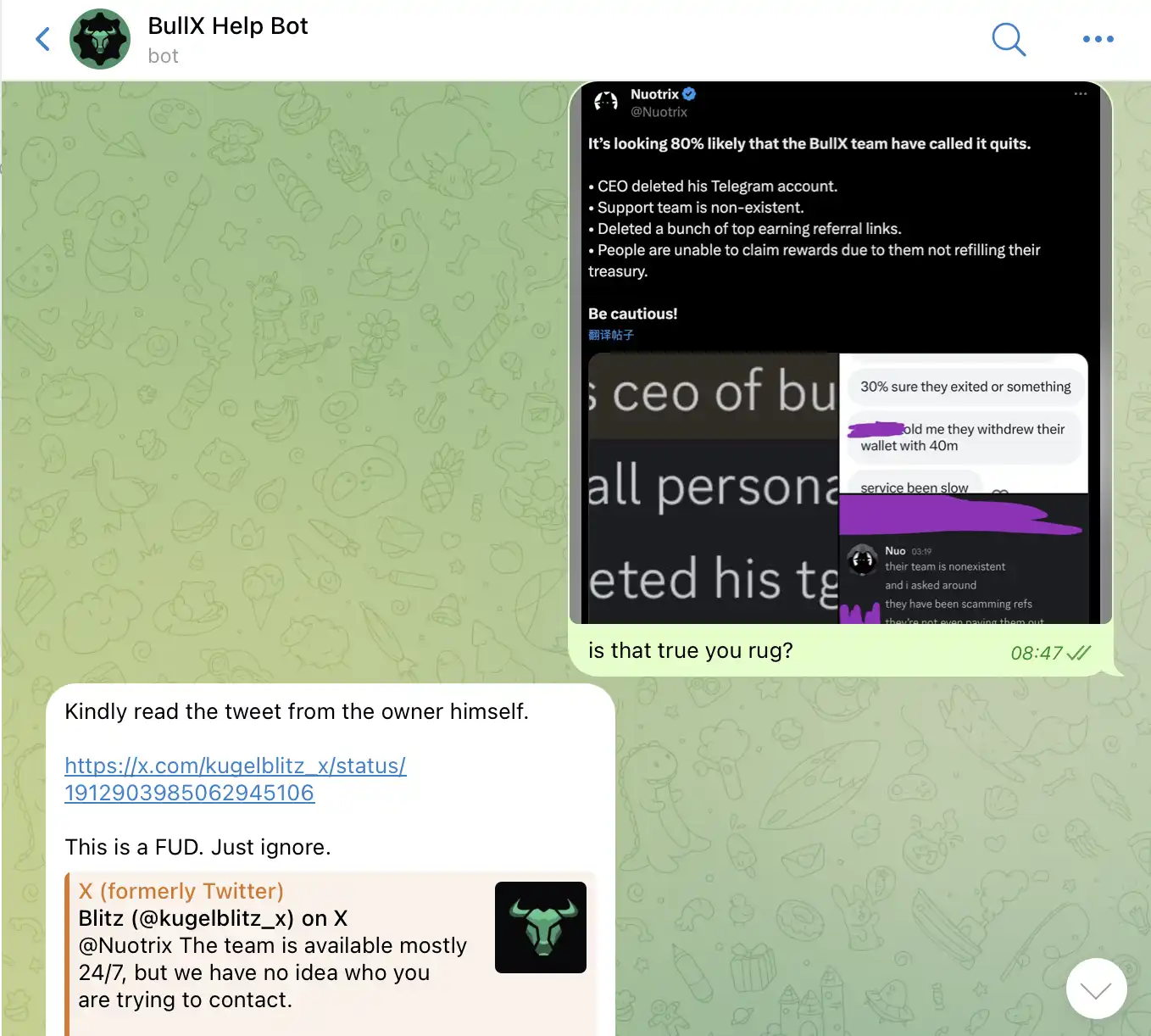 BullX跑路疑云:暴雷还是商战「FUD」?