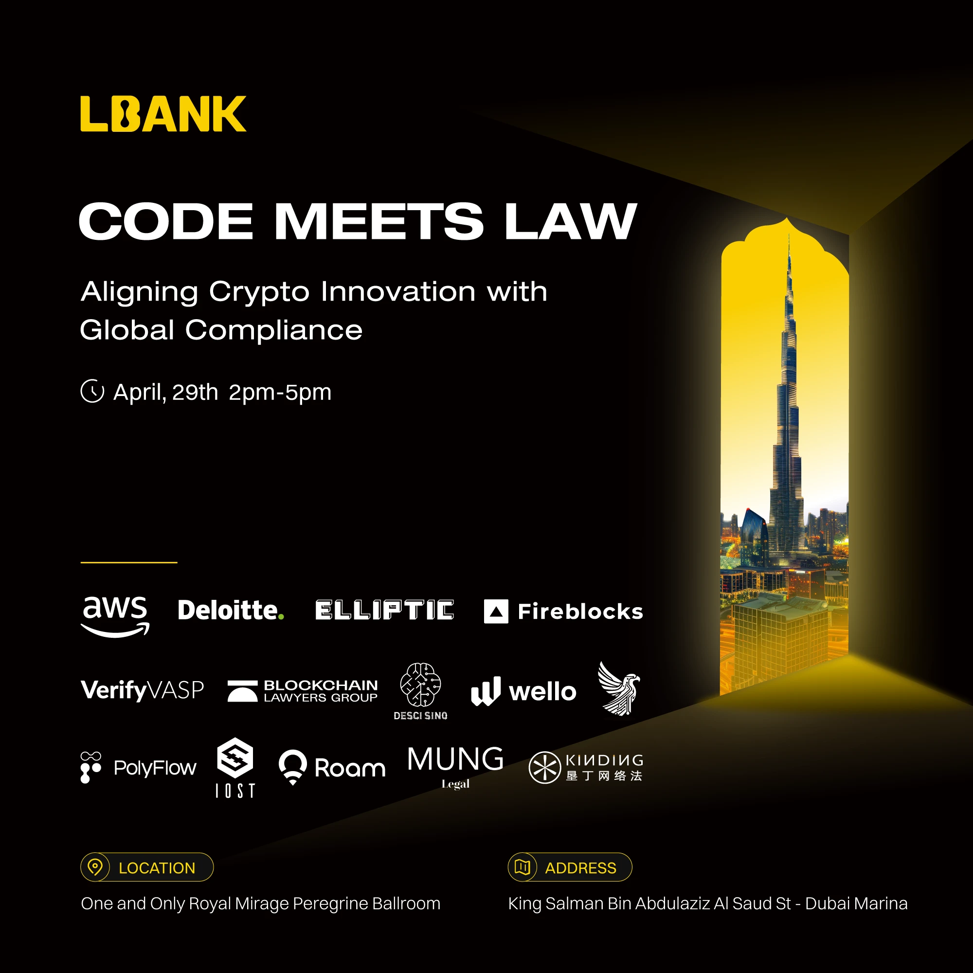 LBank将在迪拜举办 “Code Meets Law” 论坛,推动加密创新与全球合规深度融合