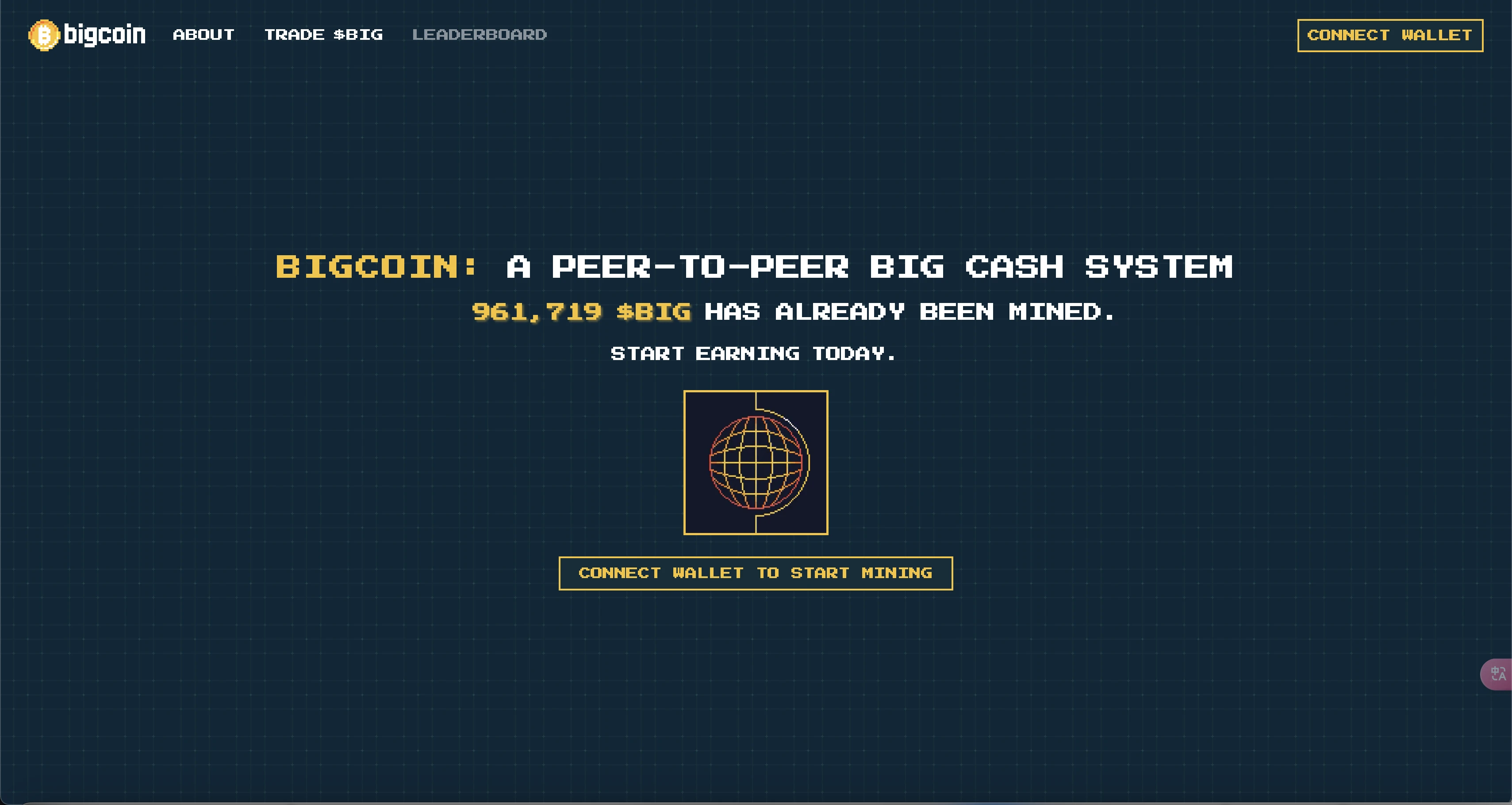 交互教程 | 两天破千万美元市值的挖矿链游BIGCOIN