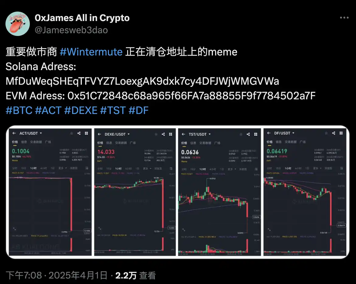 Meme币全线暴跌50%，Binance跟市场开了个愚人节玩笑？