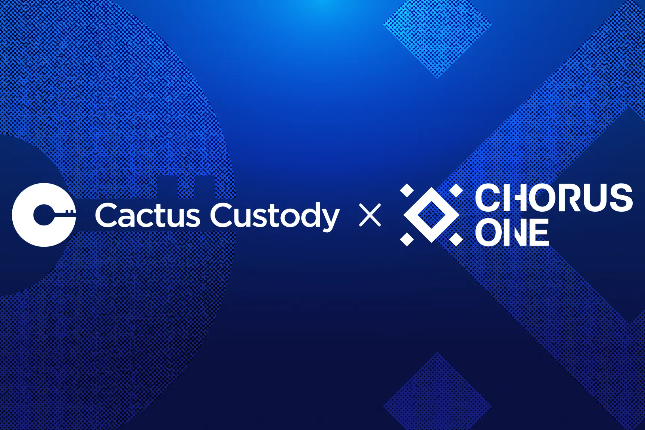 Cactus Custody携手Chorus One革新机构以太坊质押体验