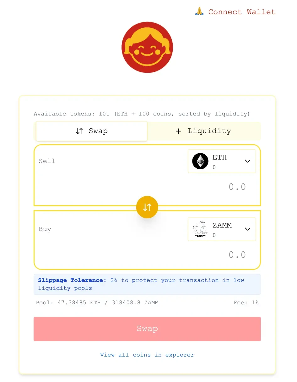 24小时涨幅100%，一文读懂ETH生态新项目ZAMM