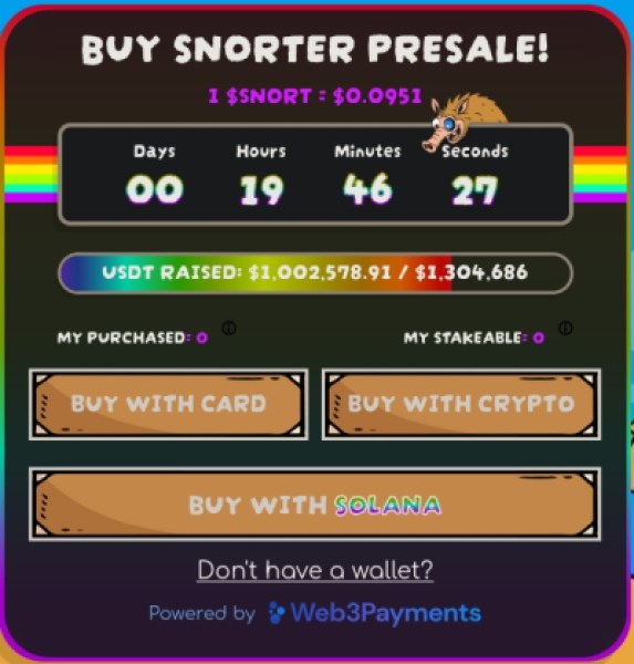 Snorter presale info