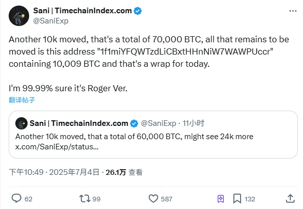 8万枚BTC沉睡14年后被激活,真身是谁?会抛售吗?