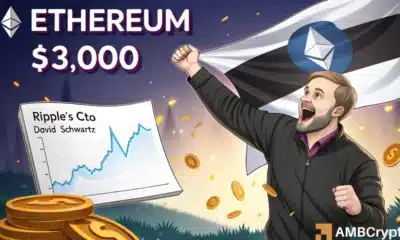 Ripple’s CTO feels ‘nice’ about Ethereum’s $3K breakout, while XRP’s price…