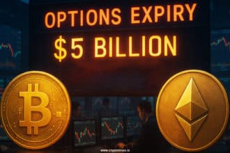 Over $5 Billion in Bitcoin and Ethereum Options to Expire Today