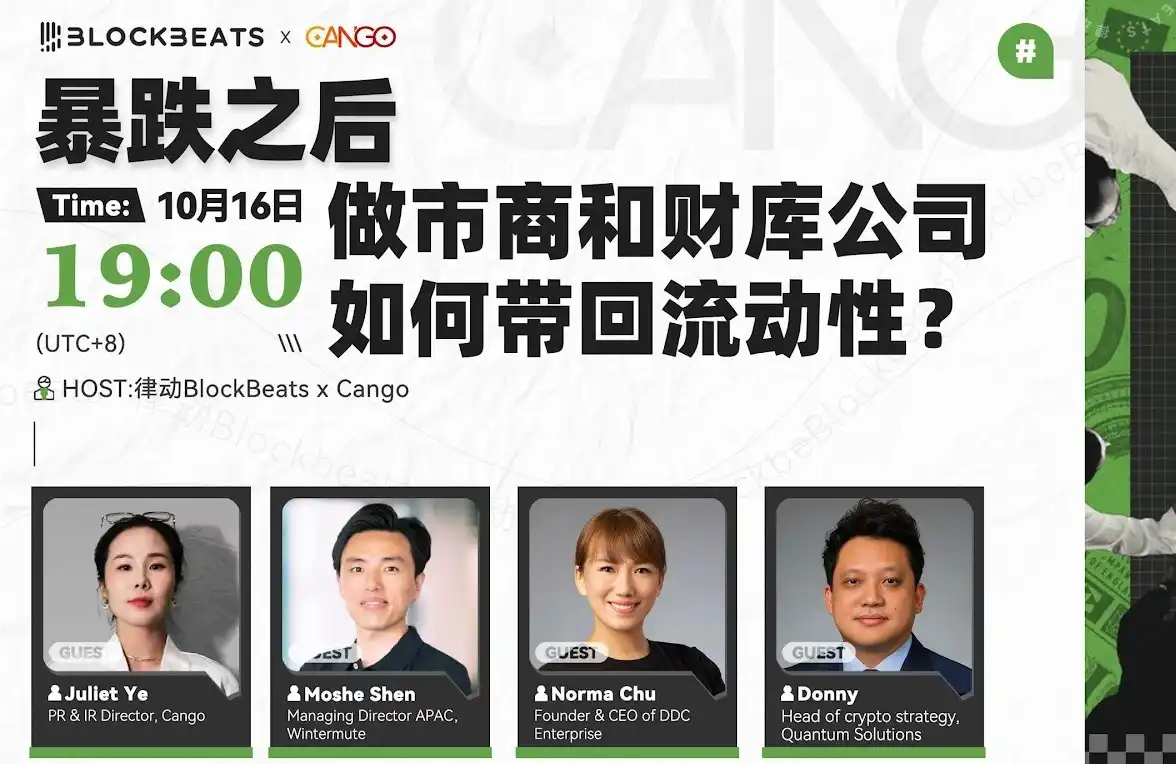 X Space回顾 | 暴跌之后，做市商和财库公司如何带回流动性？