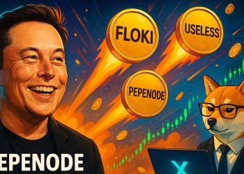 FlOKI & USELESS Soar as Elon Musk Hypes Meme Coins: PEPENODE Presale Explodes