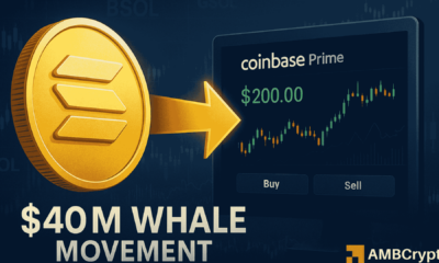 Solana whale moves $40M for first time in 5 years: Profit taking or liquidity supply?
