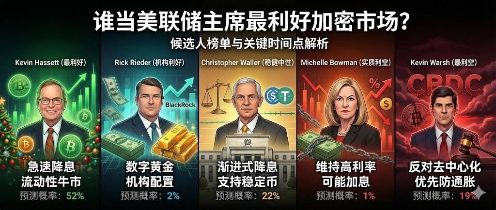 谁当美联储主席最利好加密市场？候选人榜单与关键时间点解析
