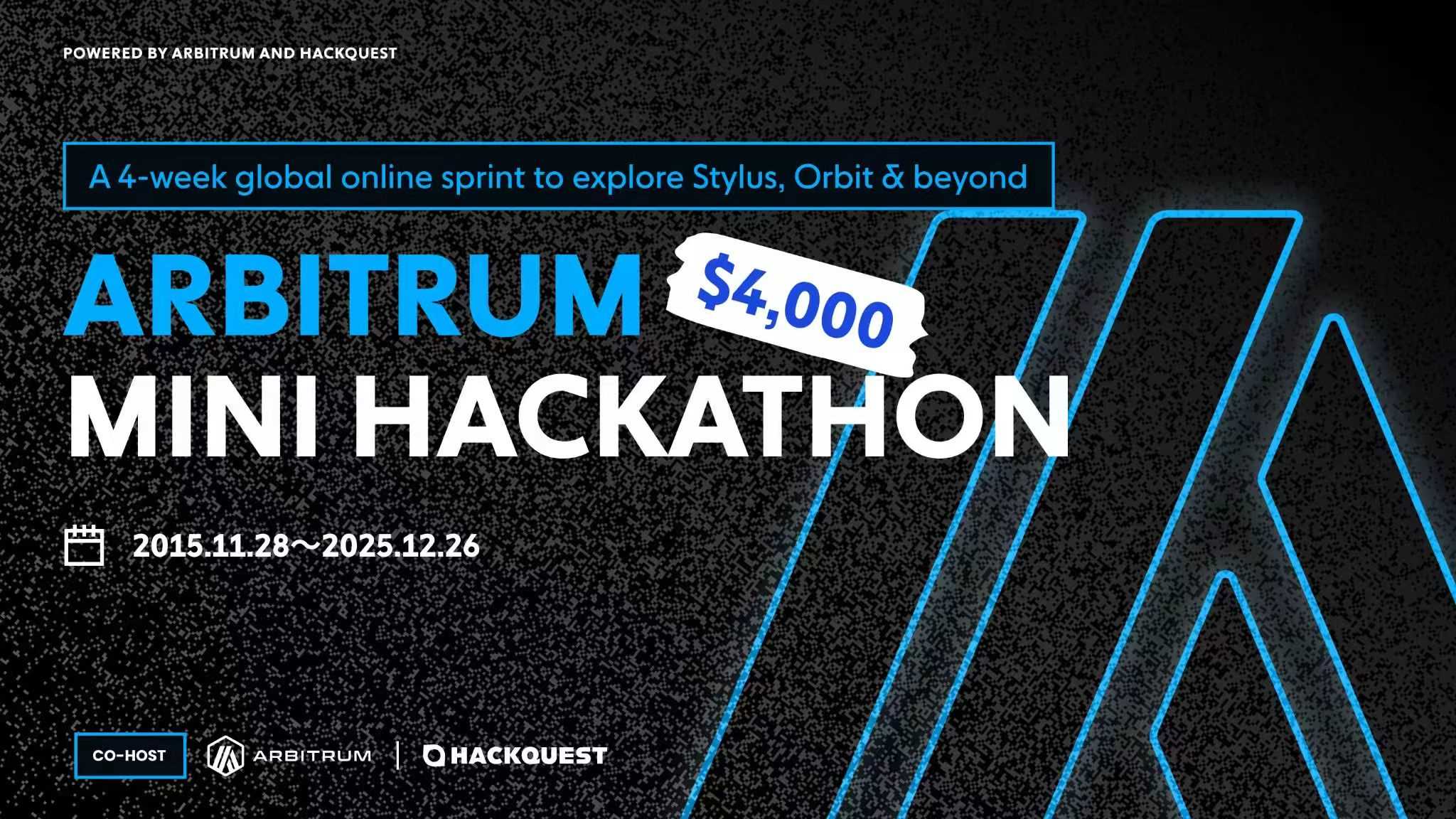 Arbitrum 联合 HackQuest 推出亚太 Mini Hackathon，设立三大赛道，总奖金 4,000 美元