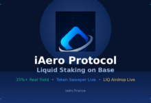 iAero Protocol Launches Token Sweeper, Distributes 5% of LIQ Supply to Stakers