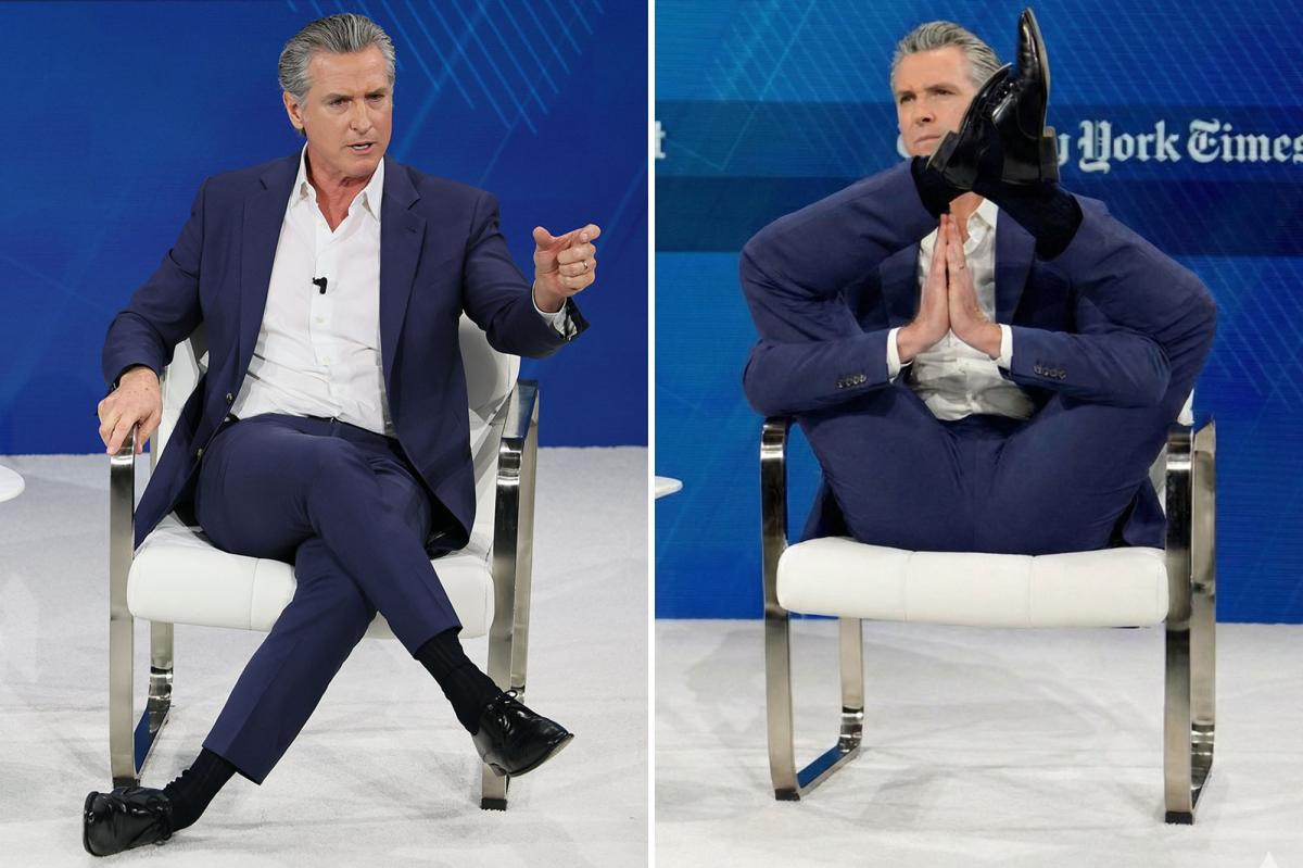 加文·纽森对《纽约邮报》'碎蛋'姿势的粗俗回应适得其反——引发表情包浪潮