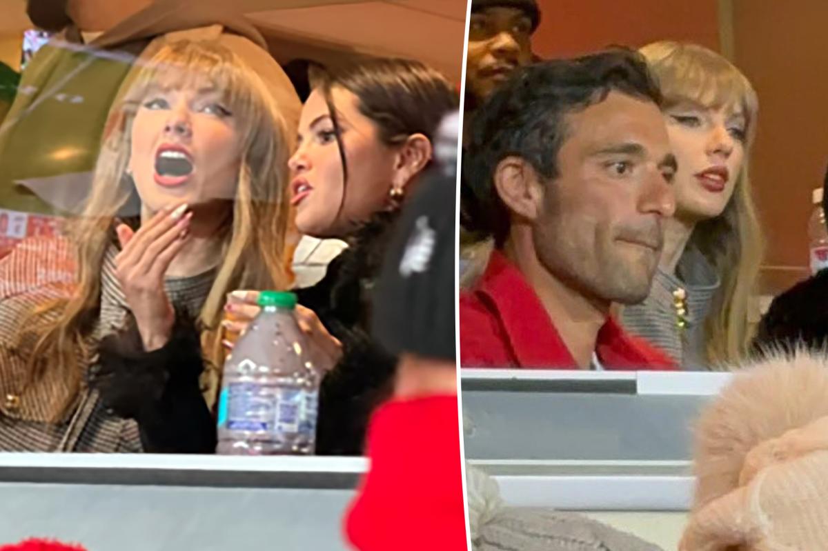 Taylor Swift cheers on Travis Kelce in Miu Miu as the Chiefs take on the Texans