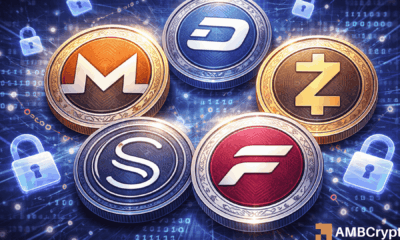 Privacy coins slide sharply as sector posts double-digit weekly losses