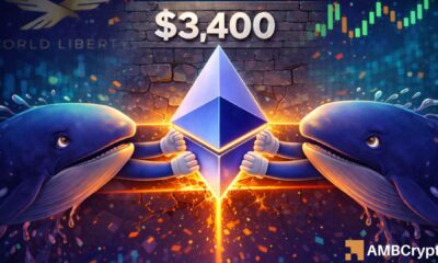 Ethereum: ¿Mantendrá el nivel de $3,400 tras la última apuesta de ballenas e instituciones?