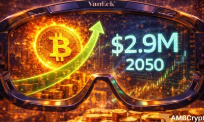 ¿Bitcoin a $2.9 millones para 2050? VanEck presenta un escenario base audaz