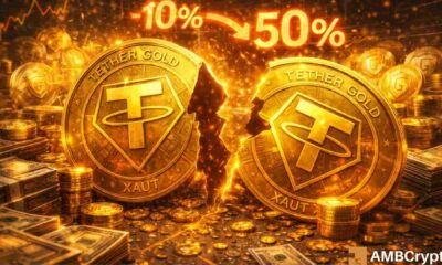Tether mua 27 tấn vàng, nhưng thị phần token hóa lại sụt giảm – Tại sao?