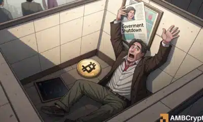 Bitcoin price dips as shutdown odds hit 67% – Is a local top ahead?