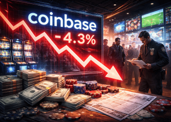 Coinbase Stock Slides 4.3% as Nevada Gaming Regulator Targets Unlicensed Sports Betting Contracts