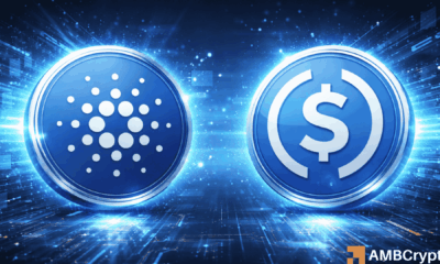 Cardano deploys USDCx as stablecoin liquidity grows despite falling TVL