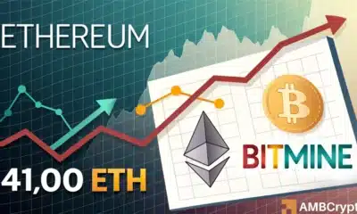 Bitmine ‘steadily’ adds 41,788 ETH – Can Ethereum rebound after $10.7B bet?