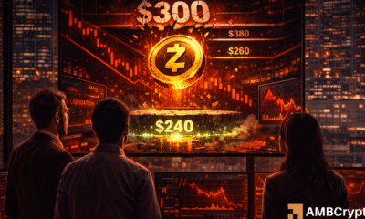 ZEC breaks $300 support as bears tighten grip – $200 next for Zcash IF…