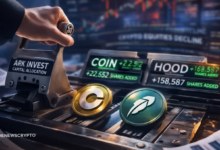 ARK Invest Compra Acciones de Coinbase y Robinhood Durante la Corrección del Mercado