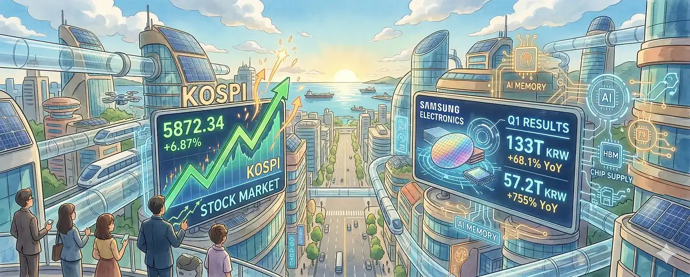 Geopolitical Risks Recede: Samsung's Q1 Results Far Exceed Consensus, South Korean Stock Index Surges Strongly