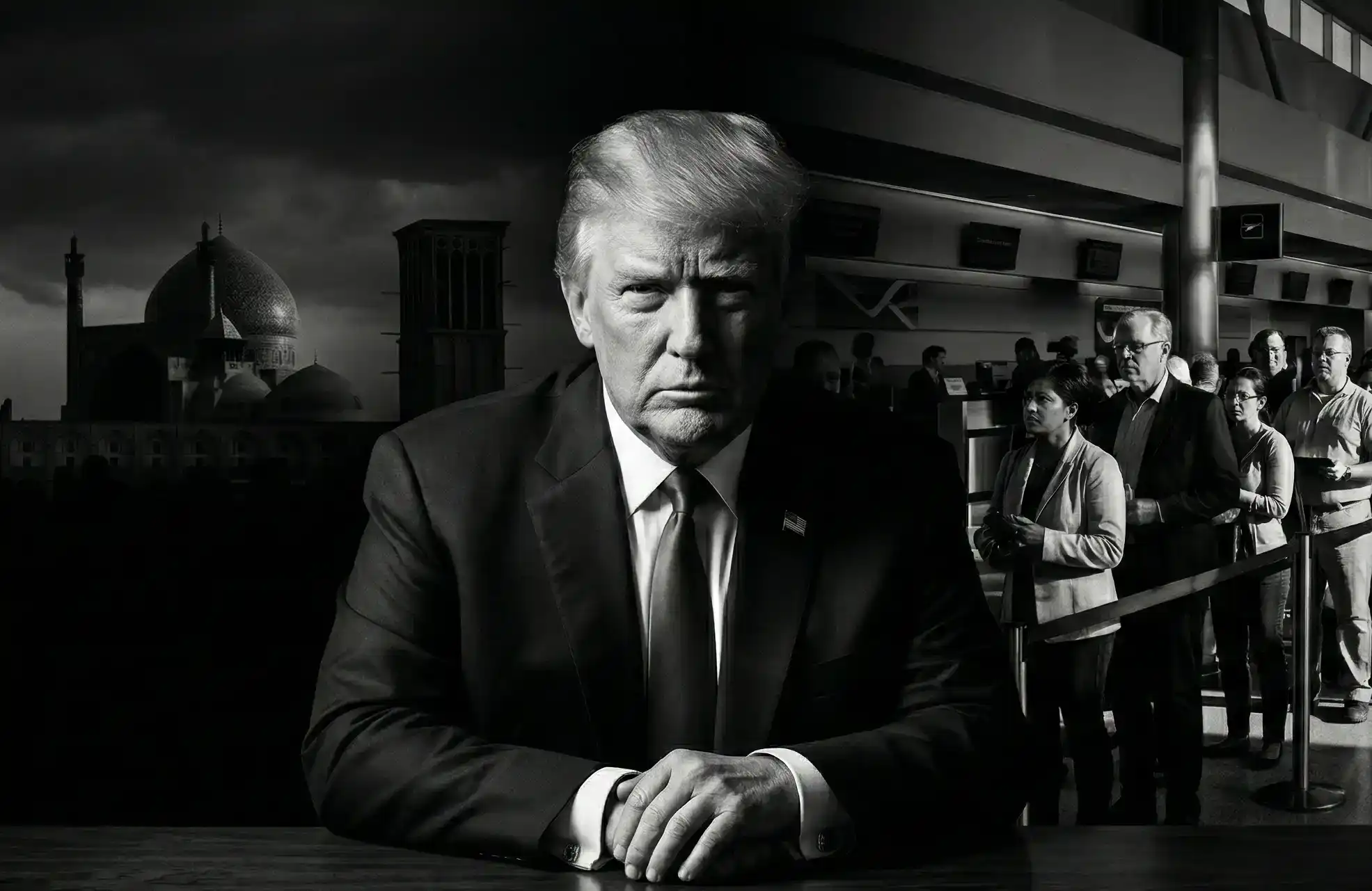 Warmonger Trump Has Forgotten the Americans Waiting in Airport Lines for Hours