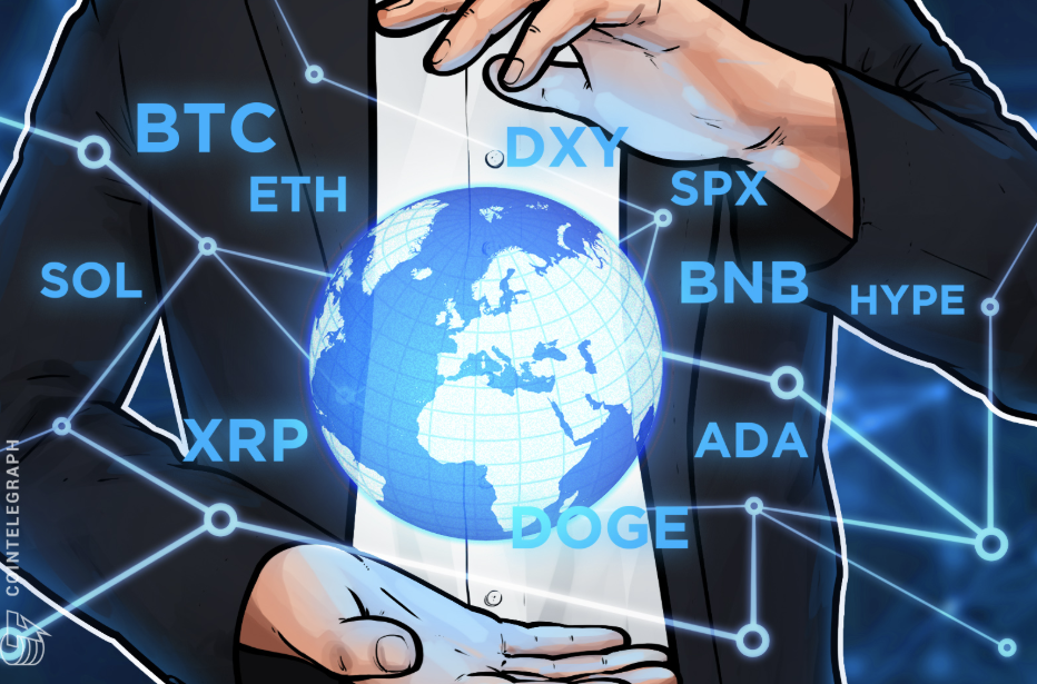 价格预测：标普500指数（SPX）、美元指数（DXY）、比特币（BTC）、以太坊（ETH）、瑞波币（XRP）、币安币（BNB）、索尔（SOL）、狗狗币（DOGE）、HYPE、艾达币（ADA）
